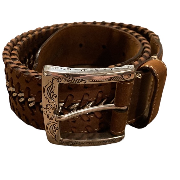 Brighton Vintage Braided Leather Belt - Picture 2 of 12